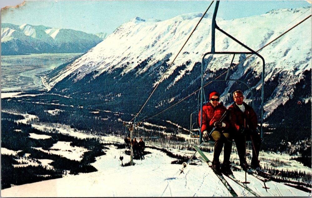 Mt. Alyeska Alaska's Firt Year-Round Resort Vintage Postcard SP10-15